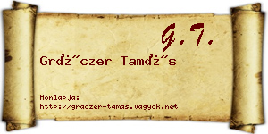 Gráczer Tamás névjegykártya
